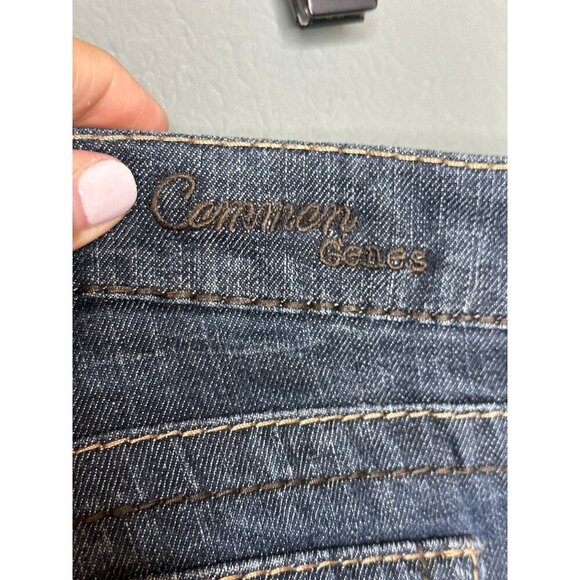 Common Genes Women's Medium Maternity Bootcut Pull-On Underbelly Jeans Embroider - Picture 10 of 12